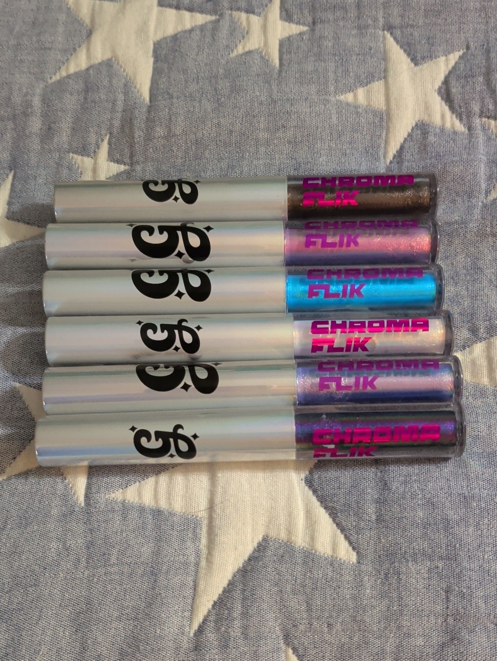 Glisten Cosmetics Chroma Flik Liquid 6 Eyeliner Set- Amazing Colors!